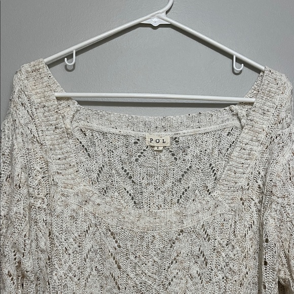 NEW POL Beige Textured Women's Tunic - Picture 2 of 6